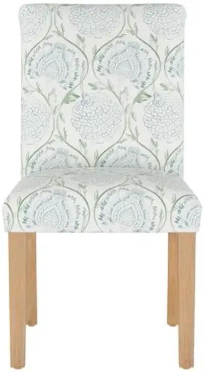 Shannon Side Chair - Ranjit Floral - Handcrafted - Green