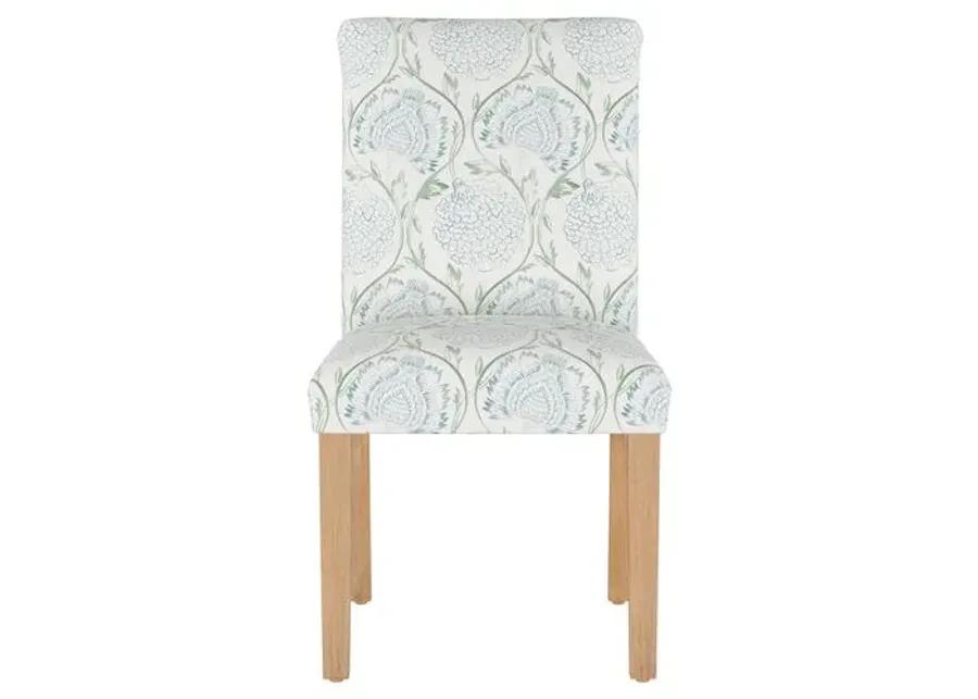 Shannon Side Chair - Ranjit Floral - Handcrafted - Green