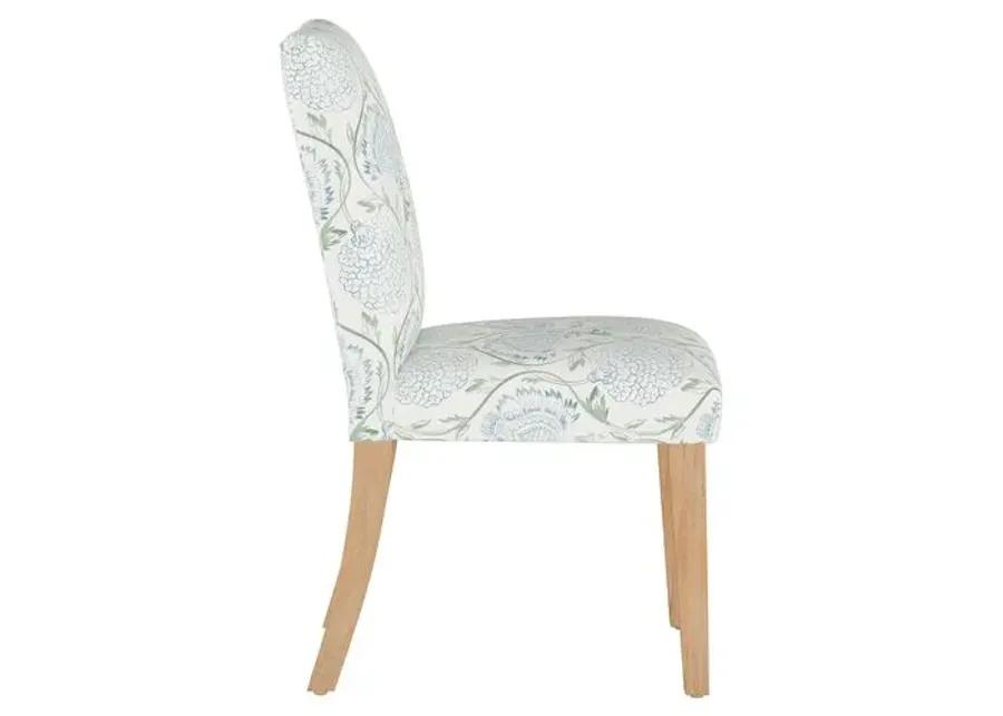 Shannon Side Chair - Ranjit Floral - Handcrafted - Green