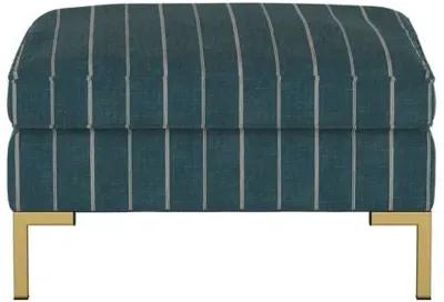 Marceau Ottoman - Fritz Indigo - Handcrafted - Blue