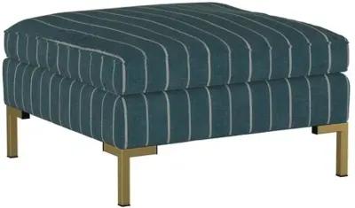 Marceau Ottoman - Fritz Indigo - Handcrafted - Blue