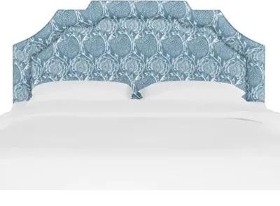 Lola Headboard - Ranjit Floral - Handcrafted - Blue