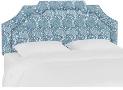 Lola Headboard - Ranjit Floral - Handcrafted - Blue