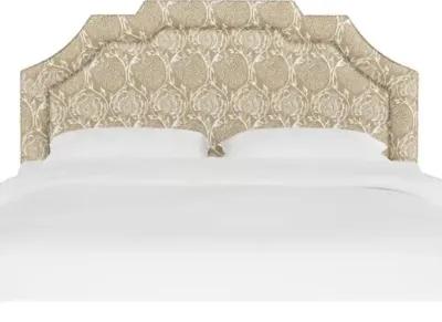 Lola Headboard - Ranjit Floral - Handcrafted - Beige