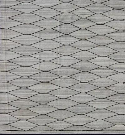 Diamond Kilim - 10'1" x 13'6" - Keivan Woven Arts - Gray