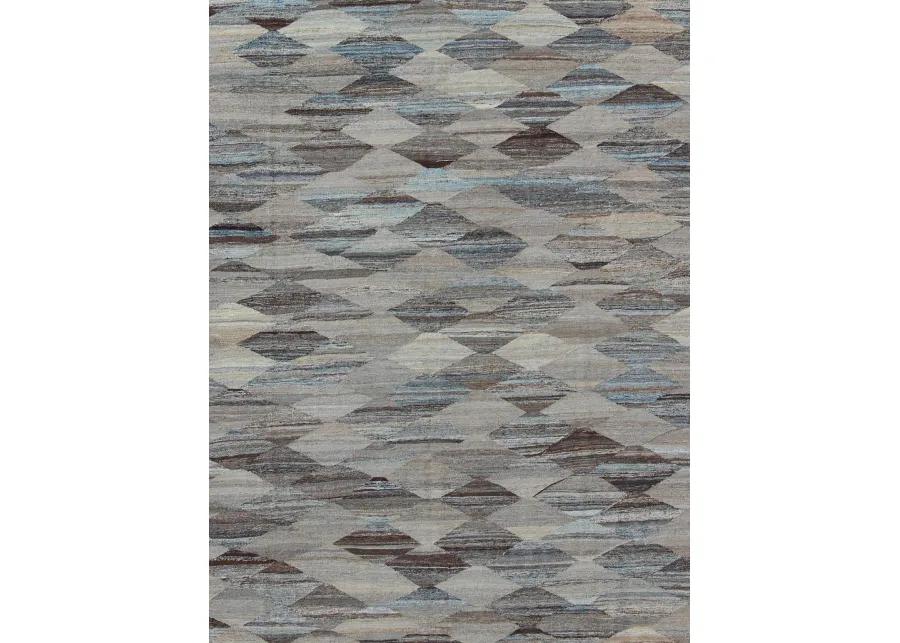 Flat-Weave Kilim Rug 9'3 x 12'3 - Keivan Woven Arts - Blue - Blue