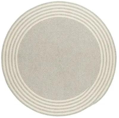 Exeter Round Rug - Gray/Ivory - Gray