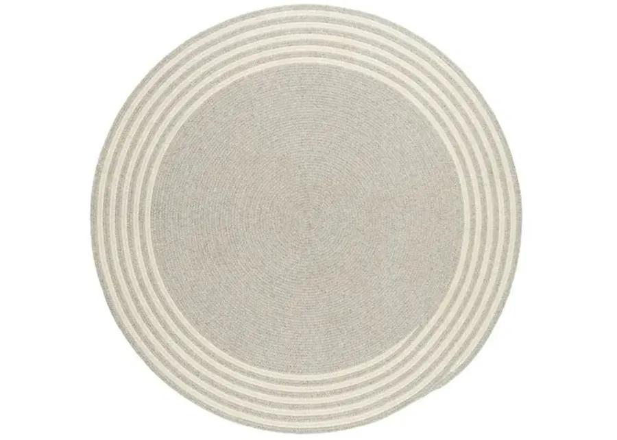 Exeter Round Rug - Gray/Ivory - Gray