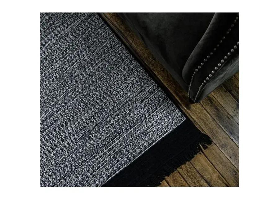 Puebla Rug - Black/White - Black