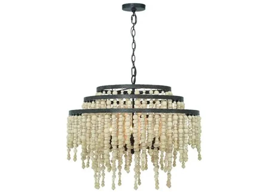 Poppy Chandelier - Forged Bronze - Crystorama - Black