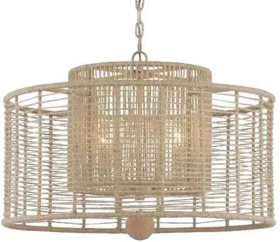 Jayna 4-Light Chandelier - Natural Jute - Crystorama - Beige