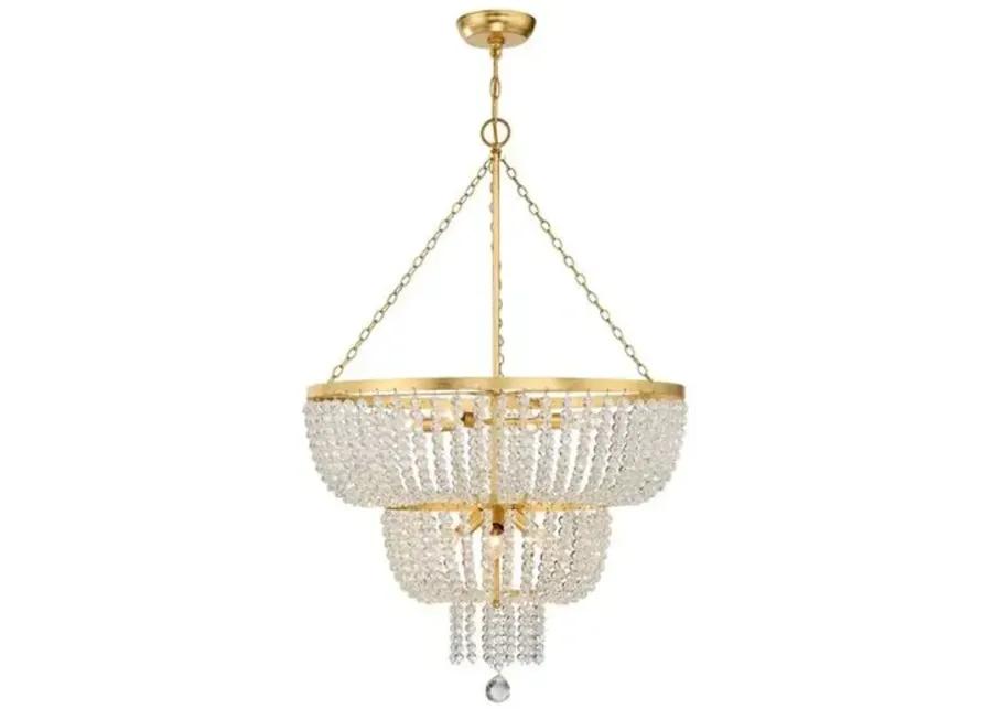 Rylee Urchin Chandelier - Antiqued Gold - Crystorama