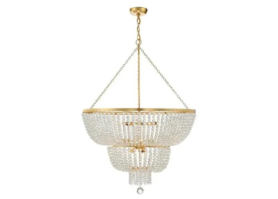 Rylee Urchin Chandelier - Antiqued Gold - Crystorama