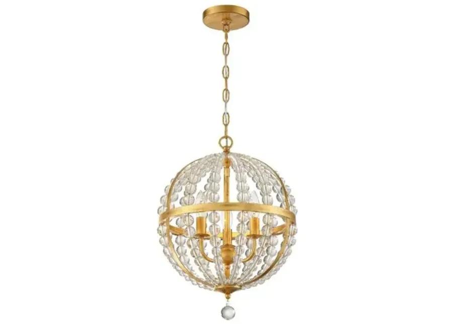 Roxy Chandelier - Antiqued Gold - Crystorama