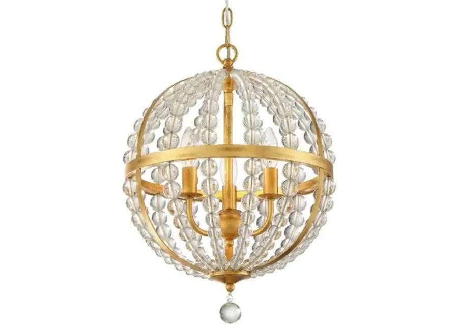 Roxy Chandelier - Antiqued Gold - Crystorama