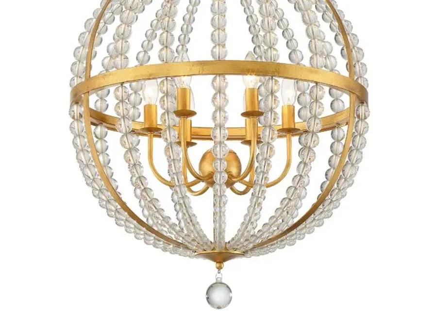 Roxy Chandelier - Antiqued Gold - Crystorama