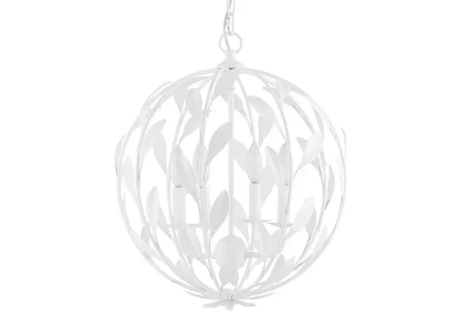 Broche Chandelier - Matte White - Crystorama