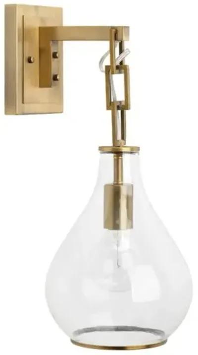 Teardrop Sconce - Antiqued Brass - Jamie Young Co. - Gold