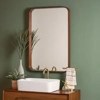 Saffron Wall Mirror - Brown