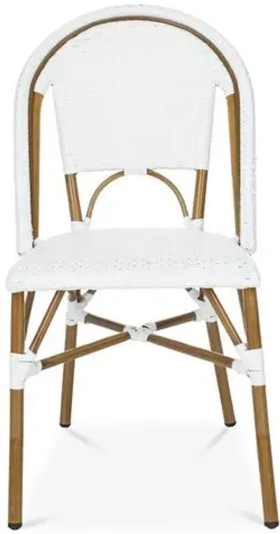 Set of 2 Salcha Outdoor Bistro Chairs - White