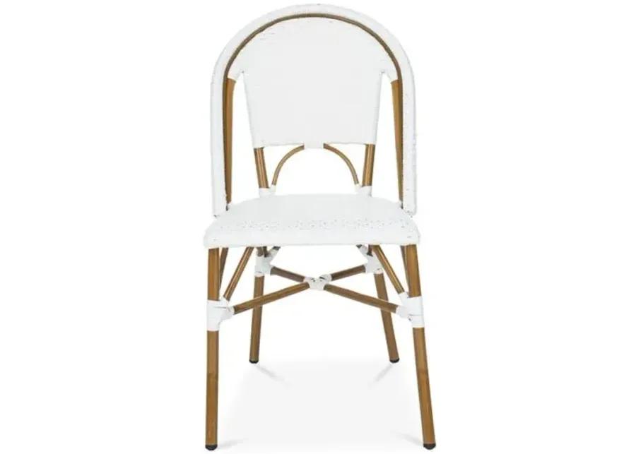 Set of 2 Salcha Outdoor Bistro Chairs - White