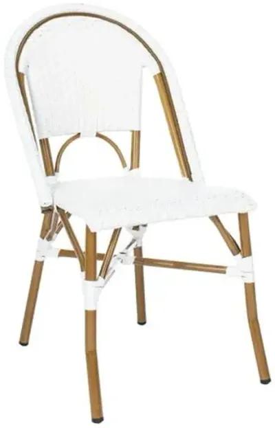 Set of 2 Salcha Outdoor Bistro Chairs - White