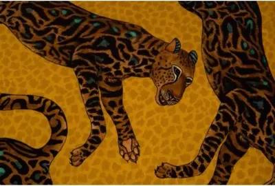 Cheetah Kings 24x24 Pillow - Gold Velvet - Ngala Trading Co.