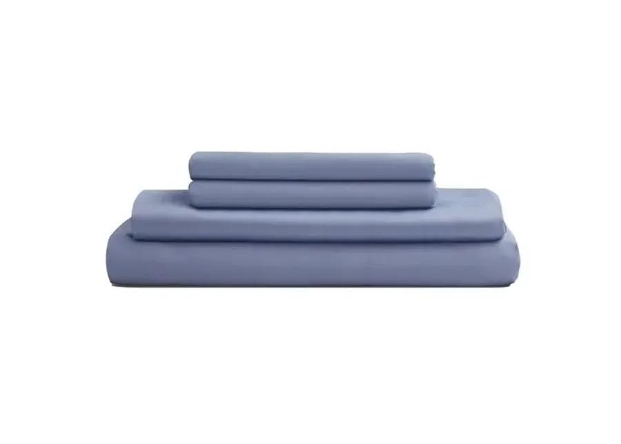 Eucalyptus Sheet Set - Sky - Sijo - Blue, 300 Thread Count, Egyptian Cotton Sateen, Soft and Luxurious