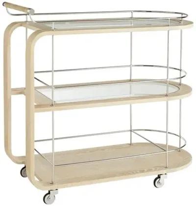 Brays bar cart - Natural/Silver - Beth Webb for Arteriors - Beige