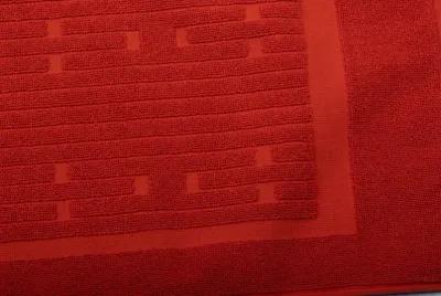 Hermes BNIB Cotton Rust Bathroom Rug - Vintage Lux - red - red