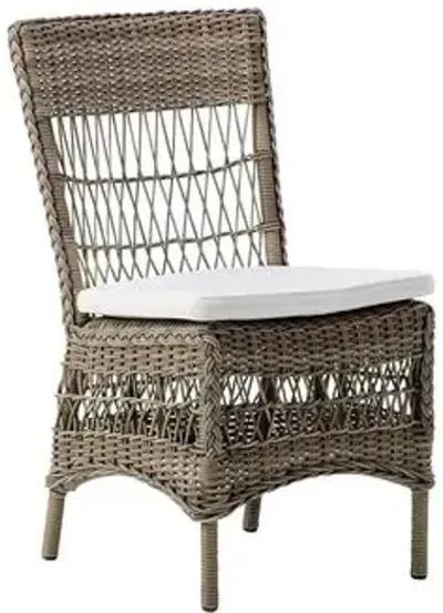 Marie Outdoor Side Chair - Antique/White - Sika Design