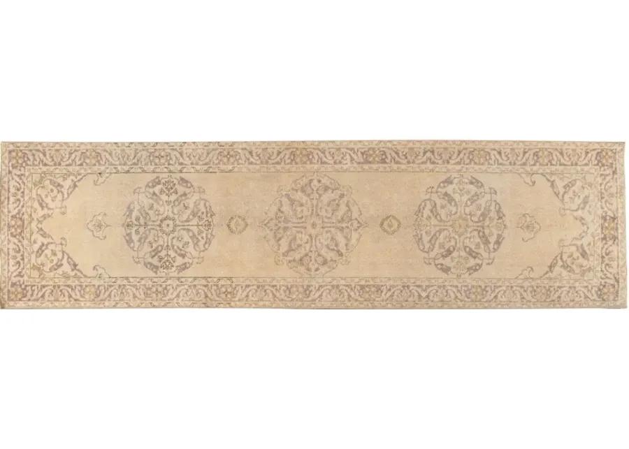 Antique Turkish Runner Rug 2'10 x 10'5 - Beige - Beige