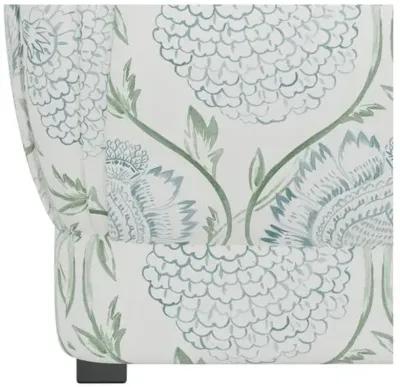 Benton Ottoman - Floral Sage - Cloth & Company - Green