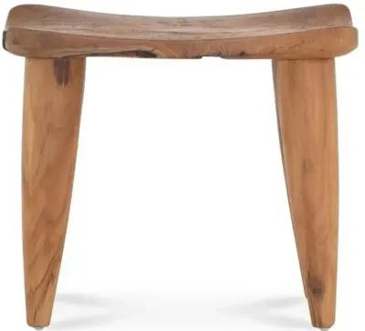 Mari Outdoor Stool - Teak - Brown