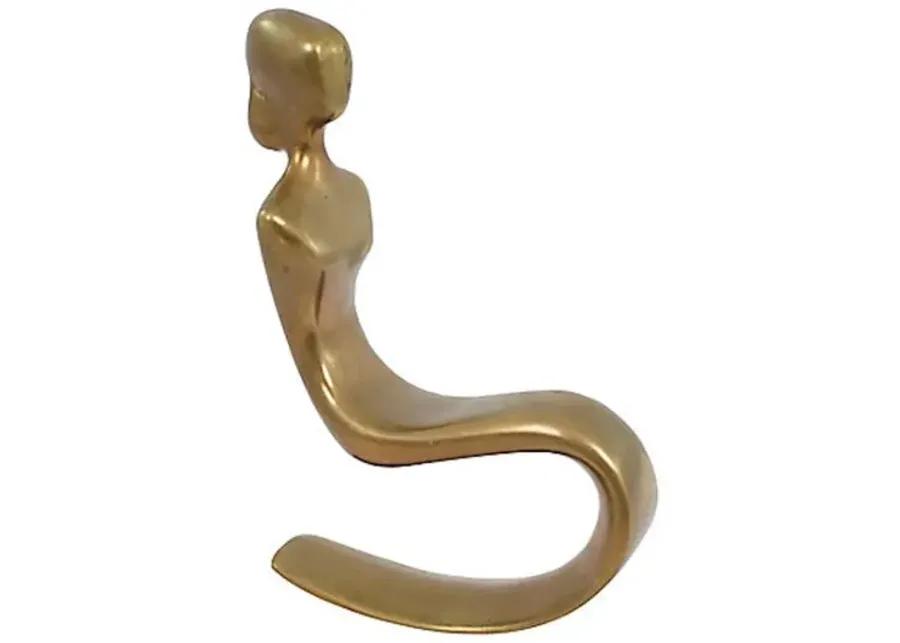 Modern Brass Female Figure - G3Q Designs - Gold