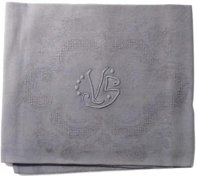 1920s Art Deco "V S" Dinner Napkins,Set of 10 - New England Mercantile - Gray