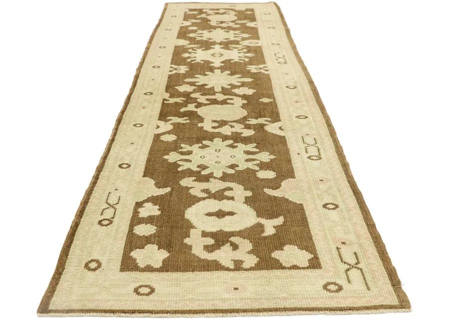 Turkish Oushak Runner - 2'08 x 10'06 - Esmaili Rugs & Antiques - Brown - Brown