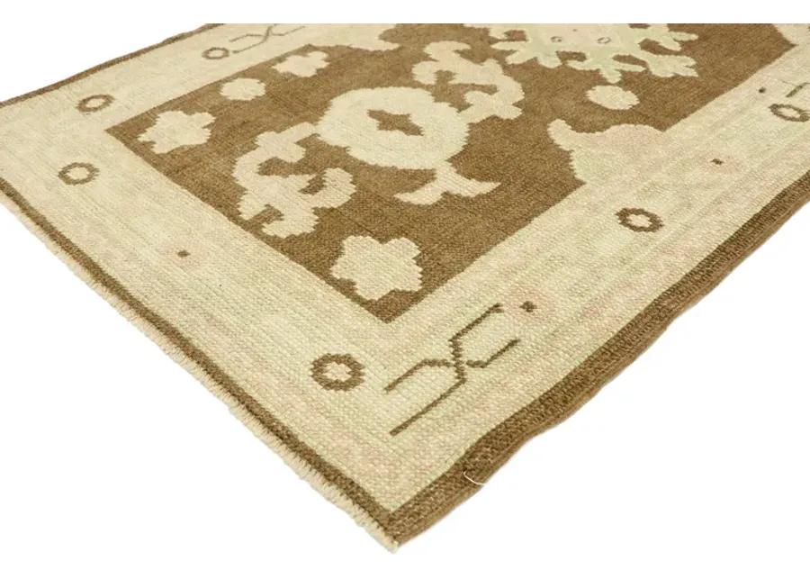 Turkish Oushak Runner - 2'08 x 10'06 - Esmaili Rugs & Antiques - Brown - Brown