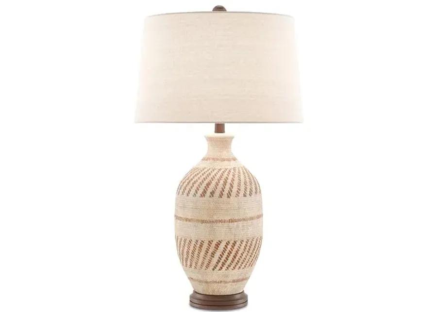 Faiyum Table Lamp - Tan/Bronze - Currey & Company