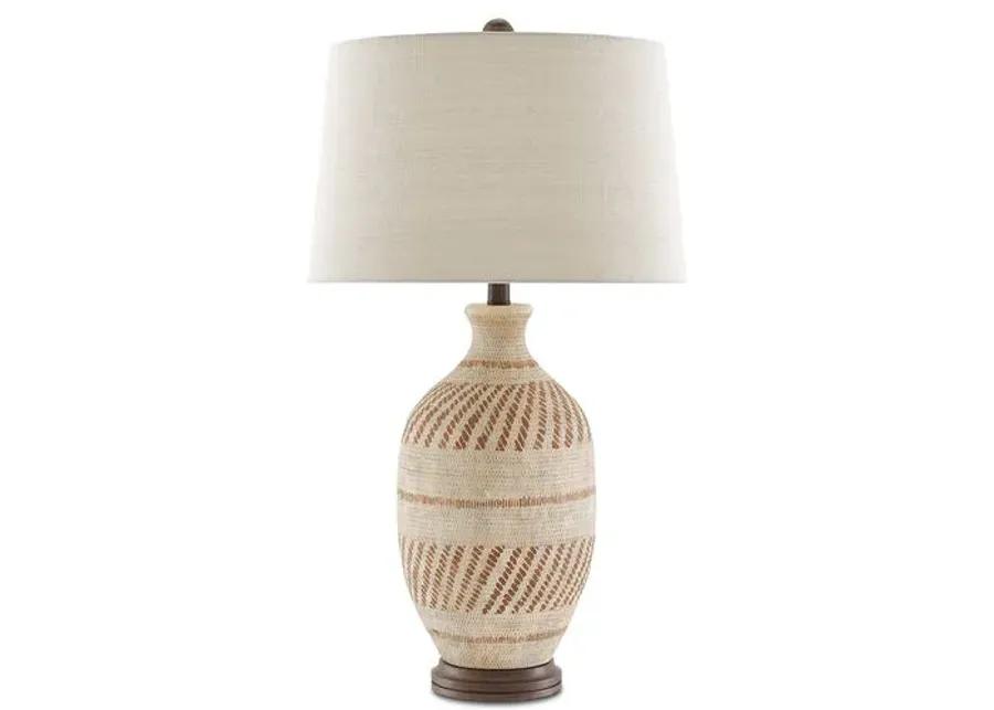 Faiyum Table Lamp - Tan/Bronze - Currey & Company