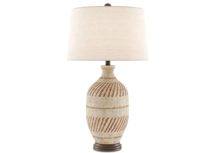 Faiyum Table Lamp - Tan/Bronze - Currey & Company