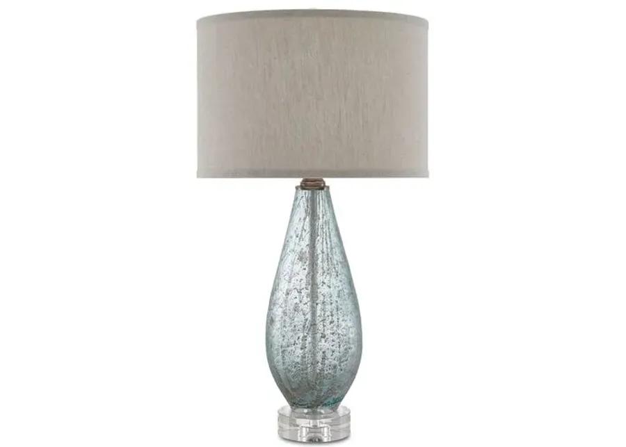 Optimist Table Lamp - Pale Blue/Natural - Currey & Company