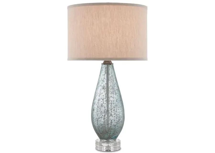 Optimist Table Lamp - Pale Blue/Natural - Currey & Company