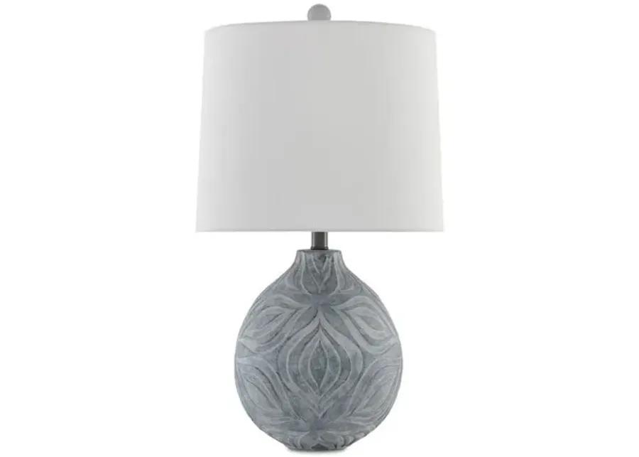 Hadi Table Lamp - Gray Stone/Vanilla - Currey & Company