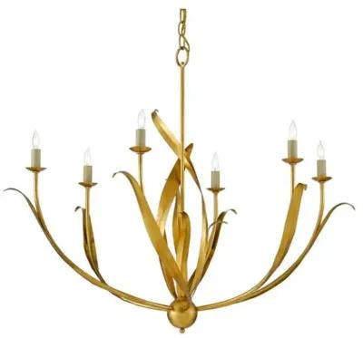 Menefee Chandelier - Antique Gold Leaf - Currey & Company