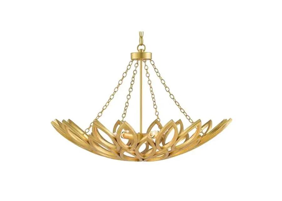 Allemande Chandelier - Gold Leaf - Currey & Company