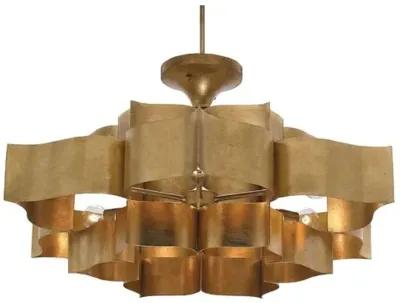 Grand Lotus Large Chandelier - Antique Gold Leaf - Currey & Company