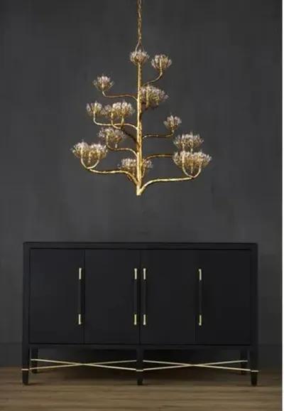 Agavé Americana Chandelier - Dark Gold Leaf - Currey & Company