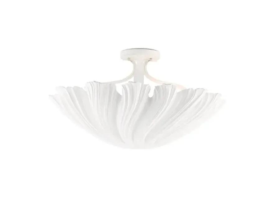 Hadley Semi-Flush - White - Currey & Company