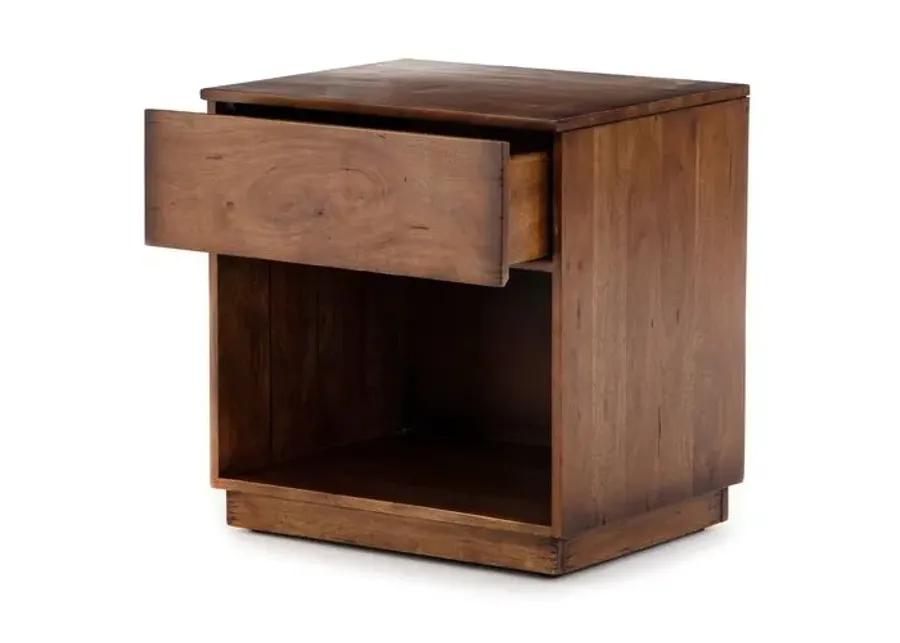 Lindsey Nightstand - Burnt Fruitwood